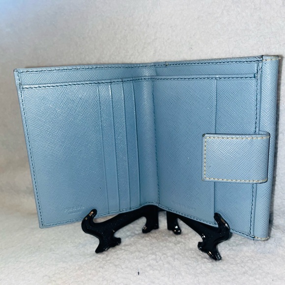 Prada Saffiano Periwinkle Bifold Wallet - Picture 9 of 16